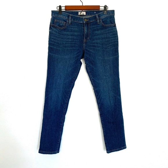 LOFT Denim - LOFT Blue Mid Rise Slim Leg Boyfriend Jeans